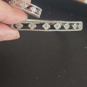 Elegant Dubai Jewelry Silver Women's Bracelet Set With Rjng